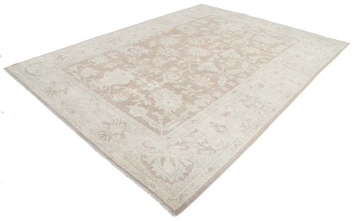 Hand Knotted Oushak Wool Rug 8' 7" x 11' 11" - No. AT70403