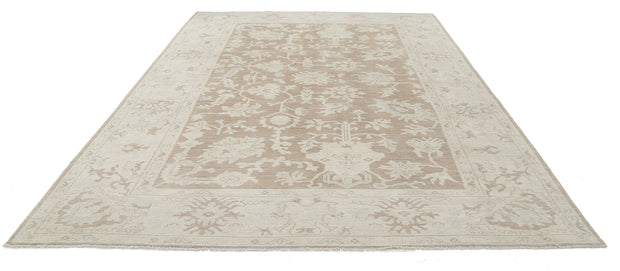 Hand Knotted Oushak Wool Rug 8' 7" x 11' 11" - No. AT70403