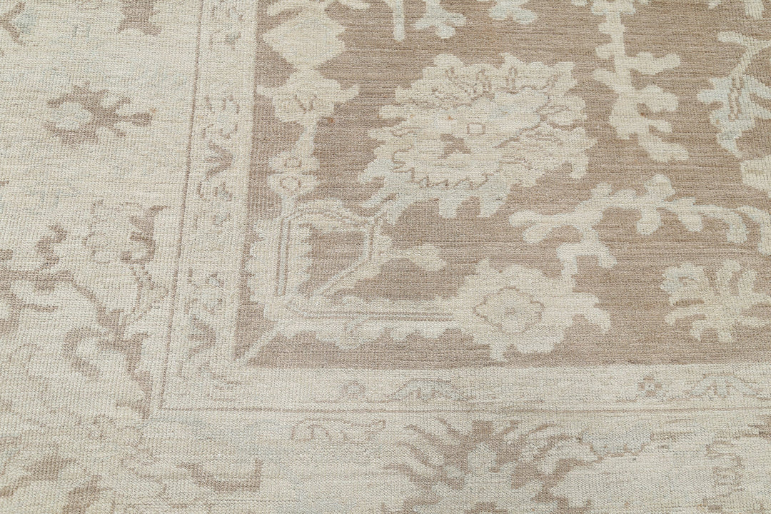 Hand Knotted Oushak Wool Rug 8' 7" x 11' 11" - No. AT70403
