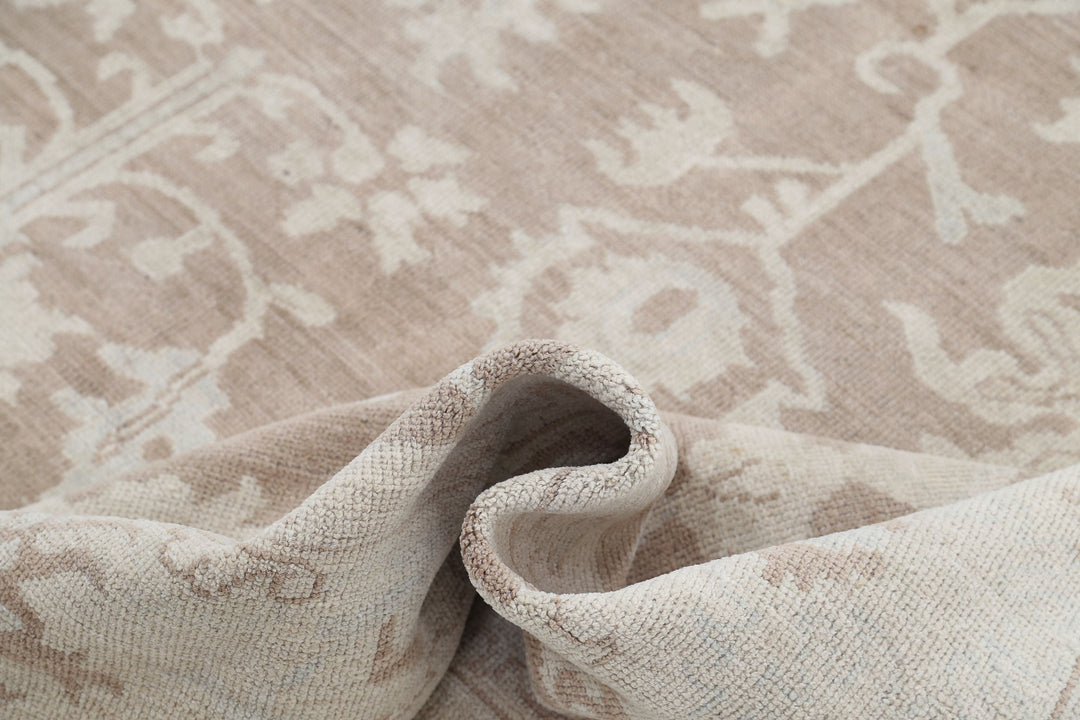 Hand Knotted Oushak Wool Rug 8' 7" x 11' 11" - No. AT70403