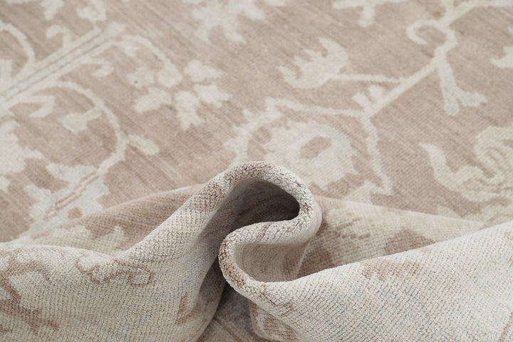 Hand Knotted Oushak Wool Rug 8' 7" x 11' 11" - No. AT70403