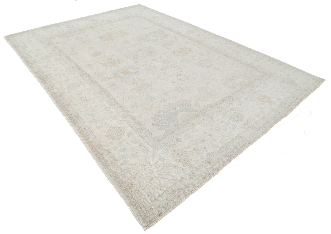Hand Knotted Oushak Wool Rug 8' 0" x 11' 0" - No. AT46832