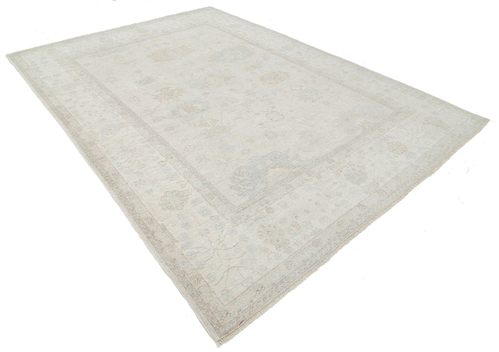 Hand Knotted Oushak Wool Rug 8' 0" x 11' 0" - No. AT46832