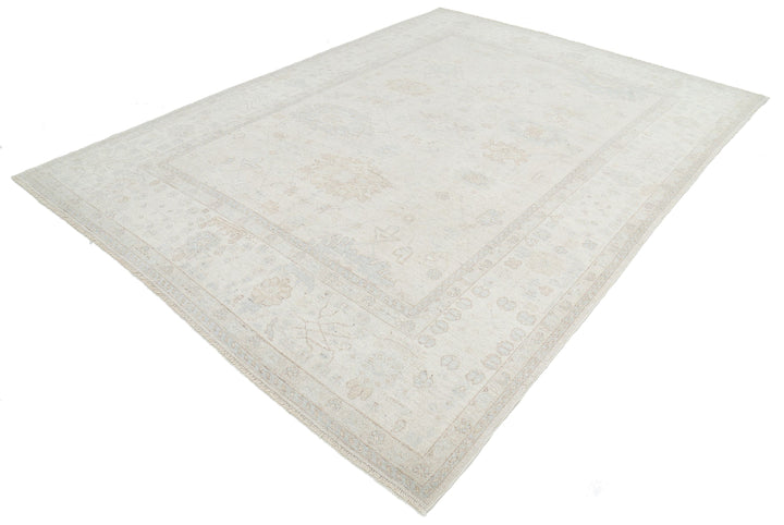 Hand Knotted Oushak Wool Rug 8' 0" x 11' 0" - No. AT46832