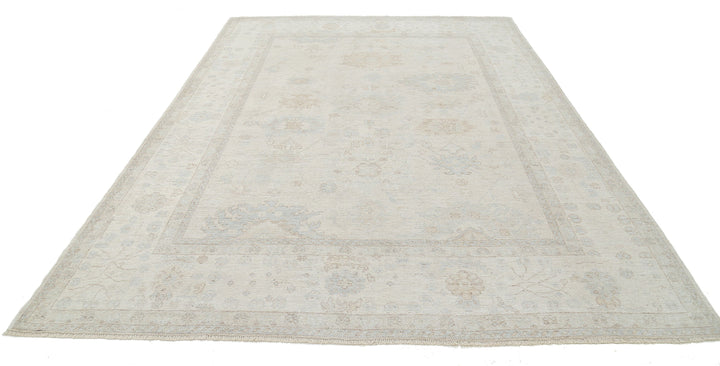 Hand Knotted Oushak Wool Rug 8' 0" x 11' 0" - No. AT46832