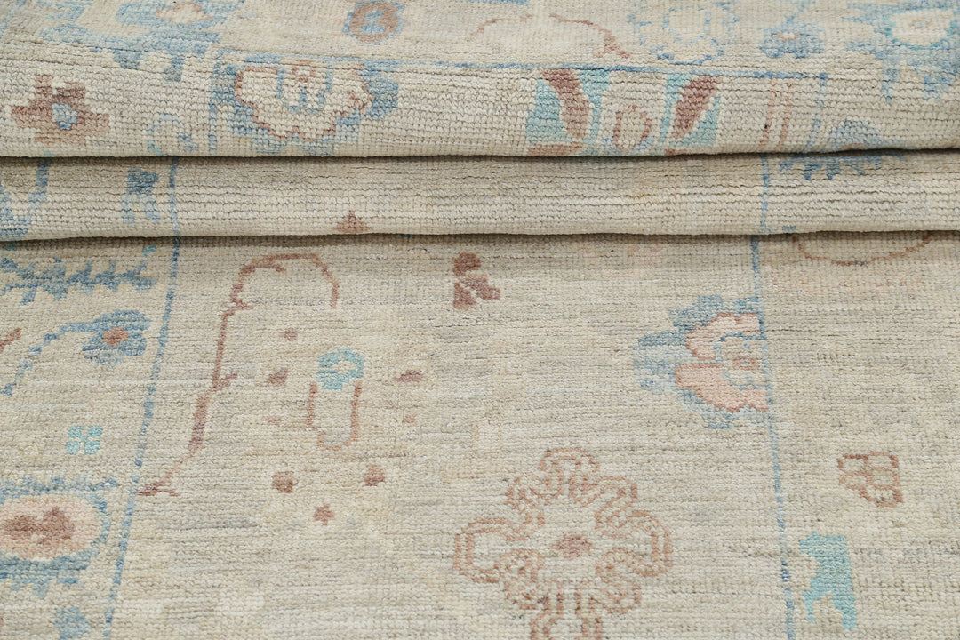 Hand Knotted Oushak Wool Rug 3' 0" x 9' 5" - No. AT81708