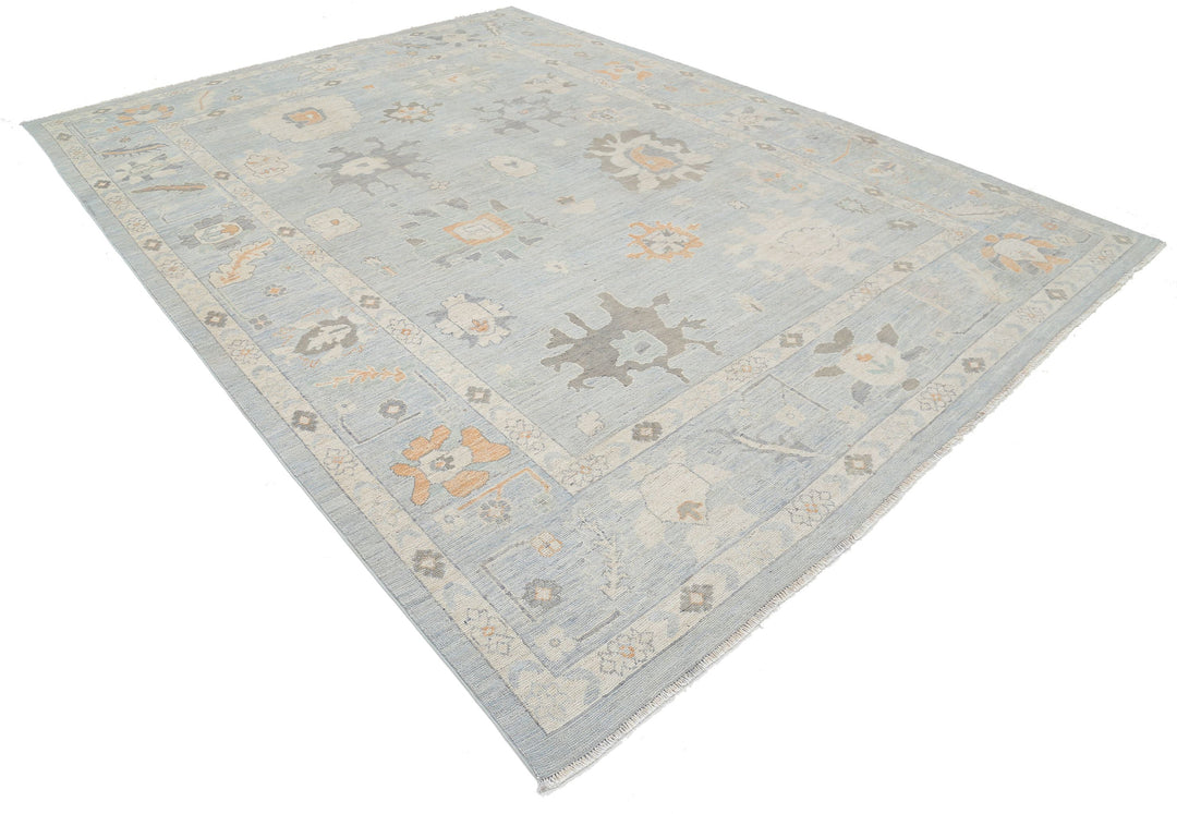 Hand Knotted Oushak Wool Rug 9' 0" x 11' 10" - No. AT77791