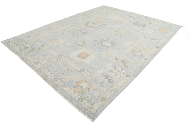 Hand Knotted Oushak Wool Rug 9' 0" x 11' 10" - No. AT77791