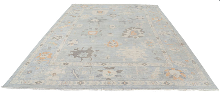 Hand Knotted Oushak Wool Rug 9' 0" x 11' 10" - No. AT77791