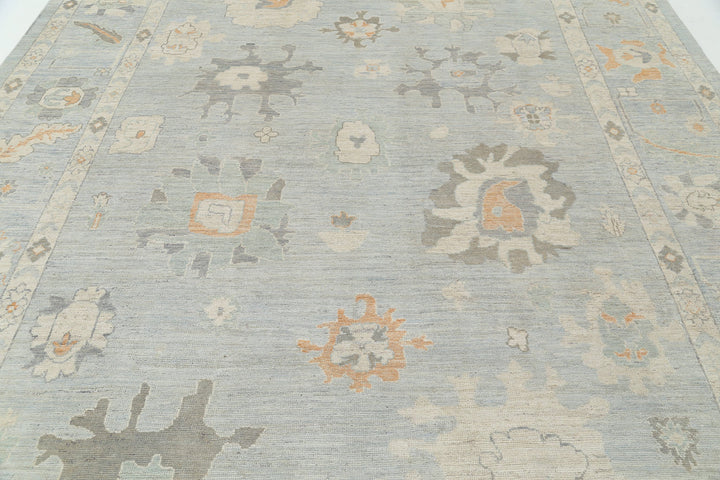 Hand Knotted Oushak Wool Rug 9' 0" x 11' 10" - No. AT77791