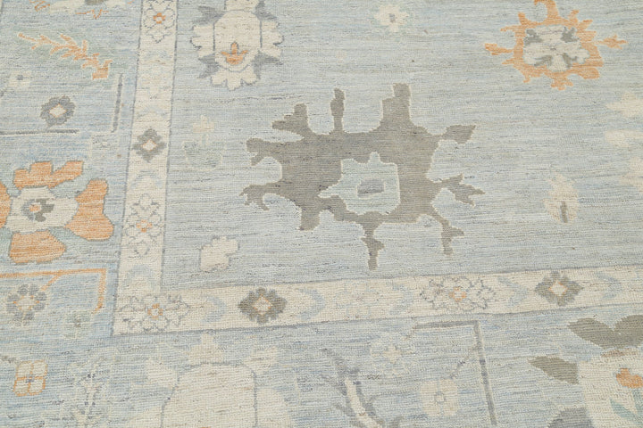 Hand Knotted Oushak Wool Rug 9' 0" x 11' 10" - No. AT77791