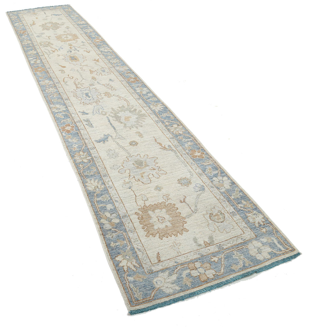 Hand Knotted Oushak Wool Rug 2' 9" x 13' 6" - No. AT58727