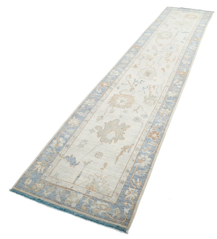 Hand Knotted Oushak Wool Rug 2' 9" x 13' 6" - No. AT58727
