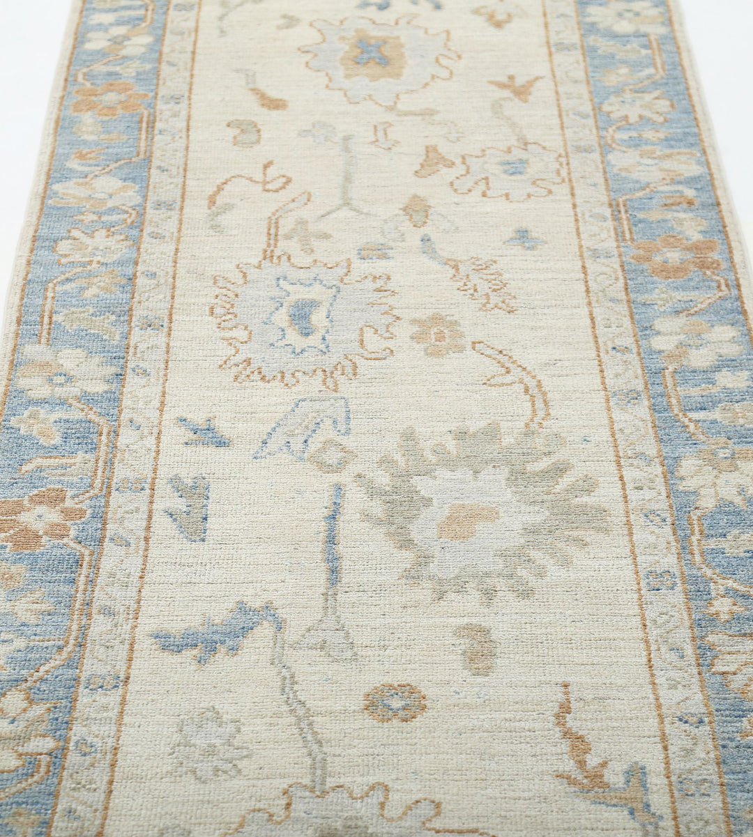Hand Knotted Oushak Wool Rug 2' 9" x 13' 6" - No. AT58727