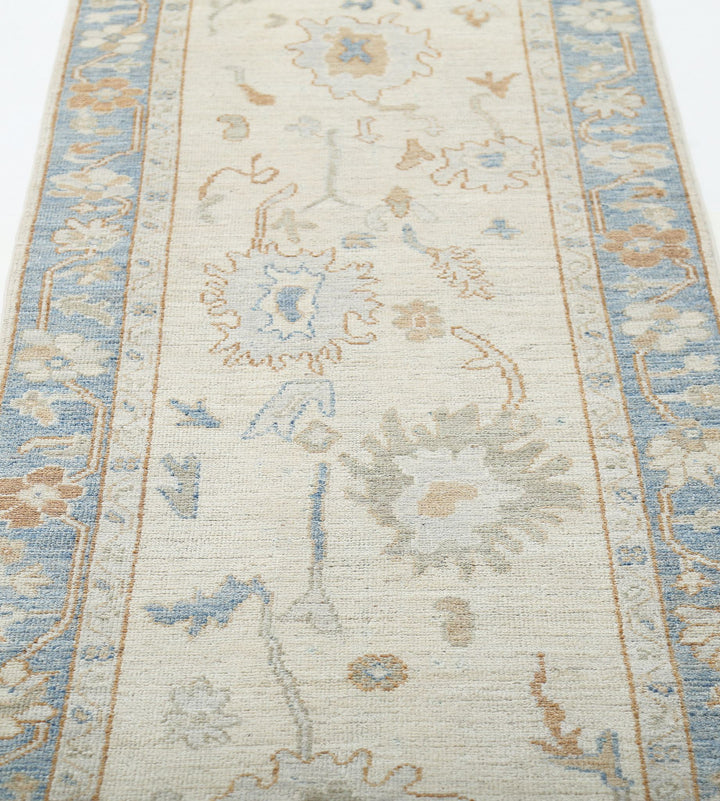 Hand Knotted Oushak Wool Rug 2' 9" x 13' 6" - No. AT58727