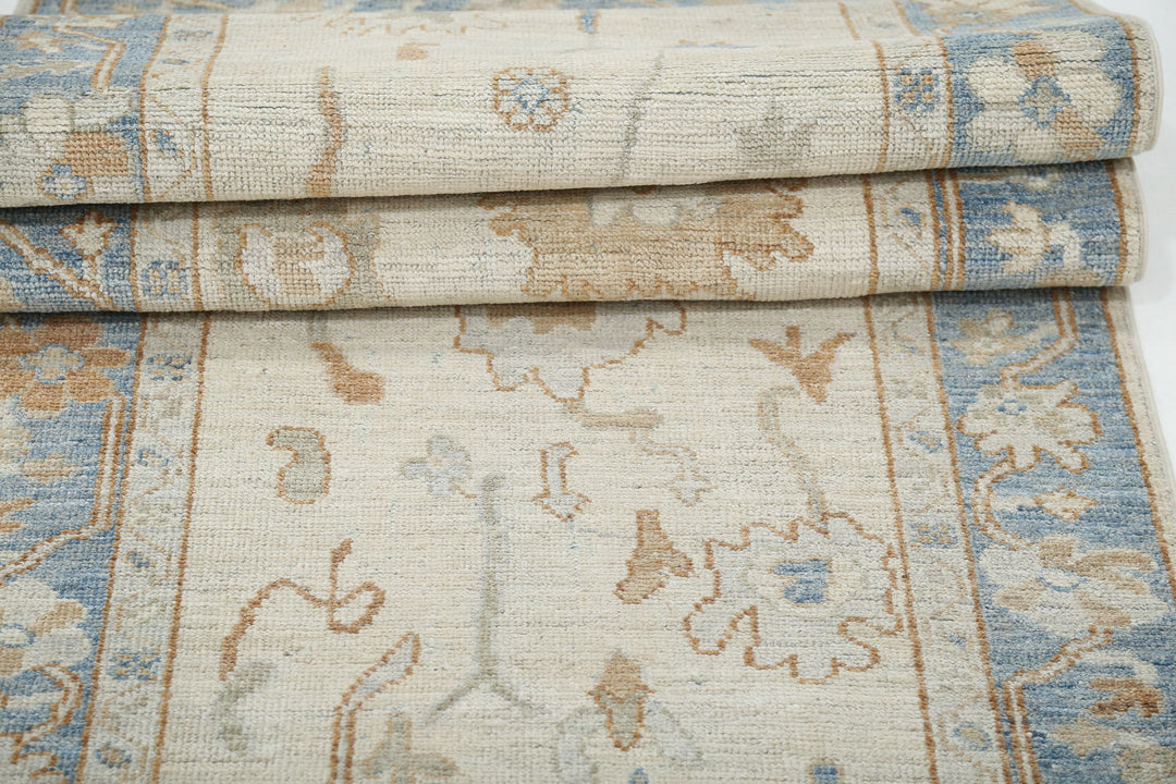 Hand Knotted Oushak Wool Rug 2' 9" x 13' 6" - No. AT58727