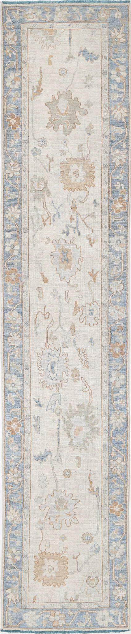 Hand Knotted Oushak Wool Rug 2' 9" x 13' 6" - No. AT58727
