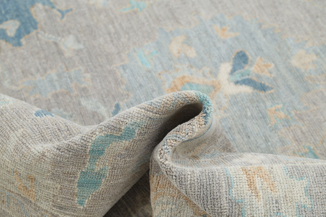 Hand Knotted Oushak Wool Rug 5' 11" x 8' 1" - No. AT53008