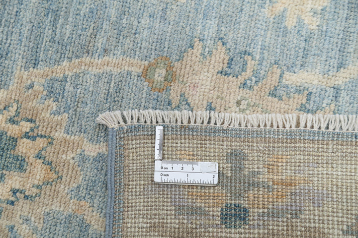 Hand Knotted Oushak Wool Rug 3' 1" x 11' 3" - No. AT17447