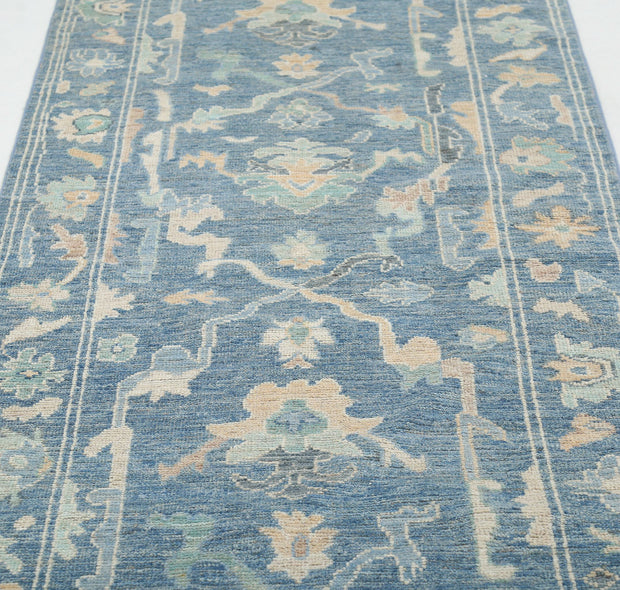 Hand Knotted Oushak Wool Rug 3' 3" x 9' 6" - No. AT15936