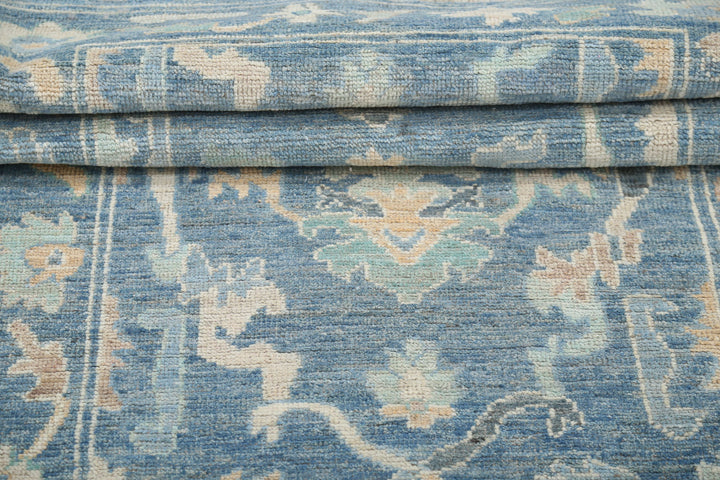 Hand Knotted Oushak Wool Rug 3' 3" x 9' 6" - No. AT15936