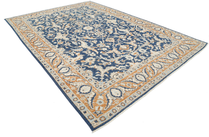 Hand Knotted Oushak Wool Rug 9' 2" x 12' 11" - No. AT34078