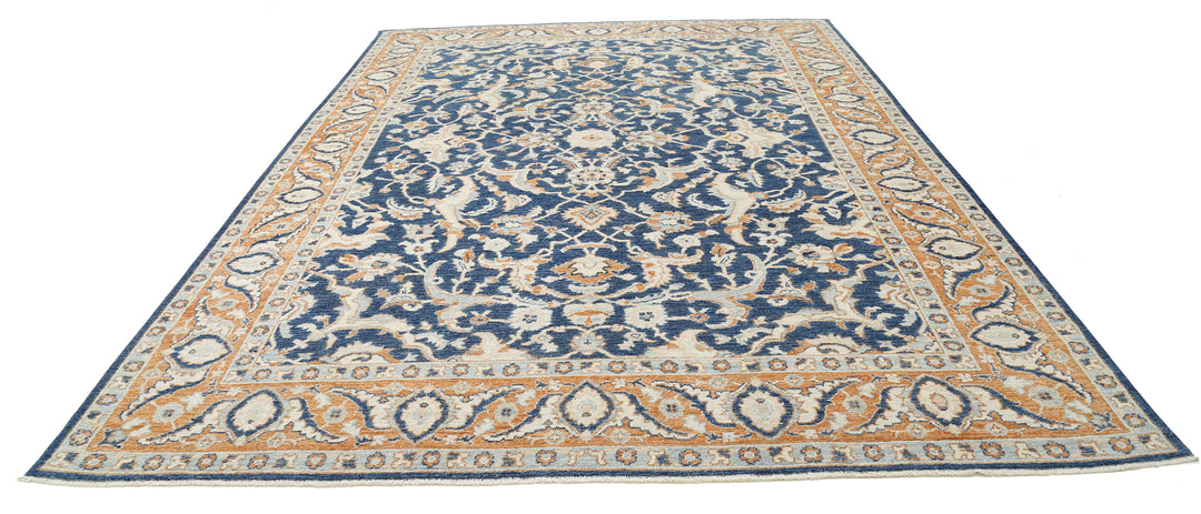 Hand Knotted Oushak Wool Rug 9' 2" x 12' 11" - No. AT34078