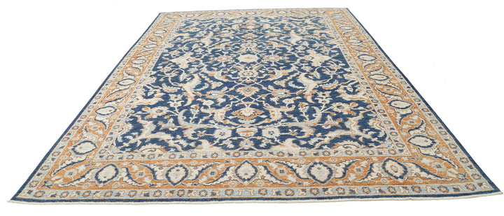 Hand Knotted Oushak Wool Rug 9' 2" x 12' 11" - No. AT34078