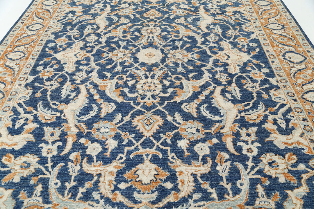 Hand Knotted Oushak Wool Rug 9' 2" x 12' 11" - No. AT34078