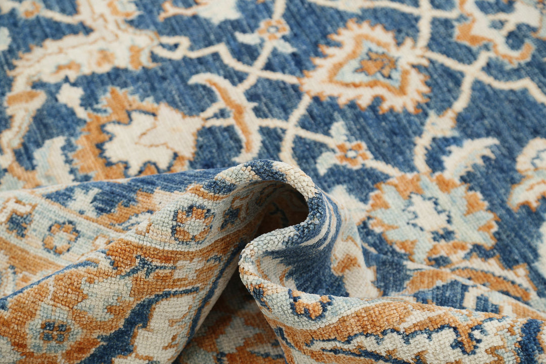 Hand Knotted Oushak Wool Rug 9' 2" x 12' 11" - No. AT34078