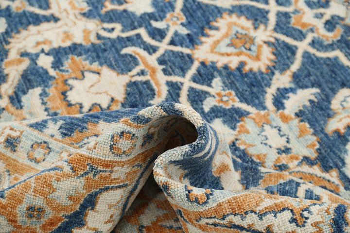 Hand Knotted Oushak Wool Rug 9' 2" x 12' 11" - No. AT34078