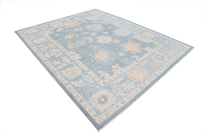 Hand Knotted Oushak Wool Rug 8' 1" x 9' 10" - No. AT91856