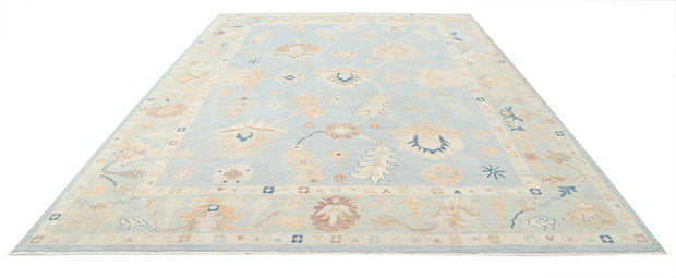 Hand Knotted Oushak Wool Rug 10' 1" x 13' 11" - No. AT30597