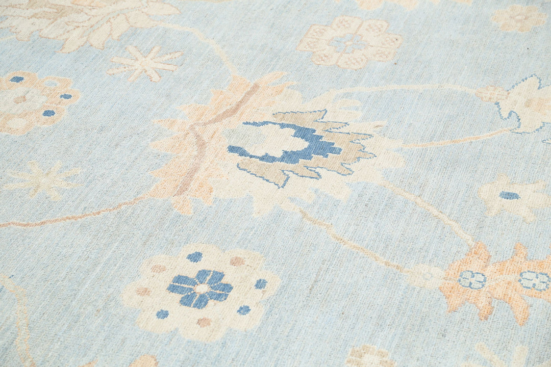 Hand Knotted Oushak Wool Rug 10' 1" x 13' 11" - No. AT30597