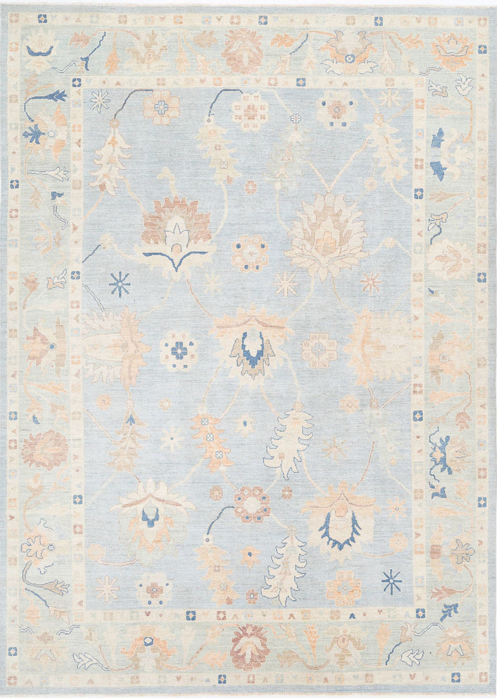 Hand Knotted Oushak Wool Rug 10' 1" x 13' 11" - No. AT30597