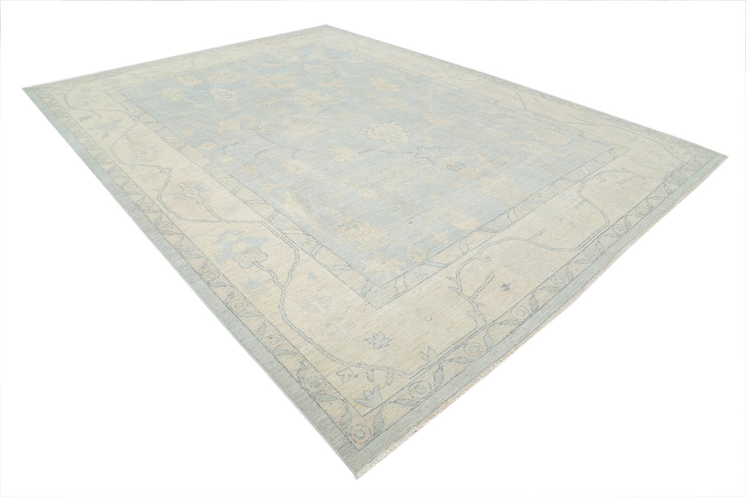 Hand Knotted Oushak Wool Rug 10' 3" x 13' 7" - No. AT73791