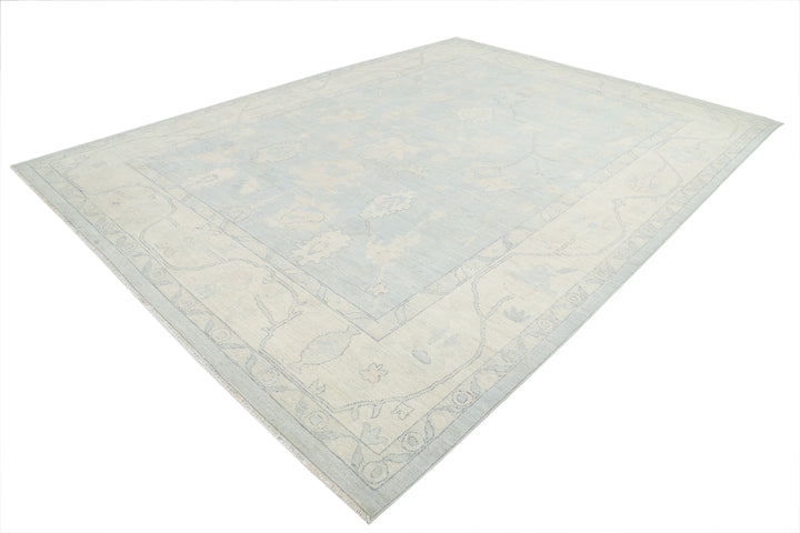 Hand Knotted Oushak Wool Rug 10' 3" x 13' 7" - No. AT73791