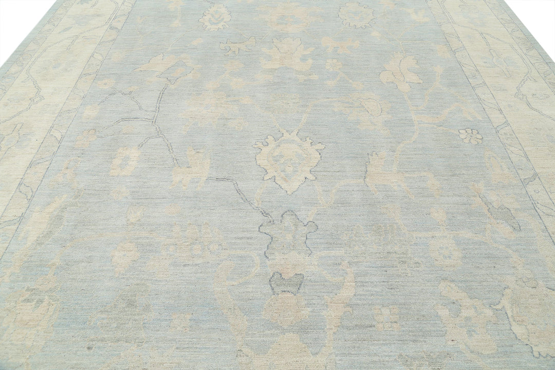 Hand Knotted Oushak Wool Rug 10' 3" x 13' 7" - No. AT73791