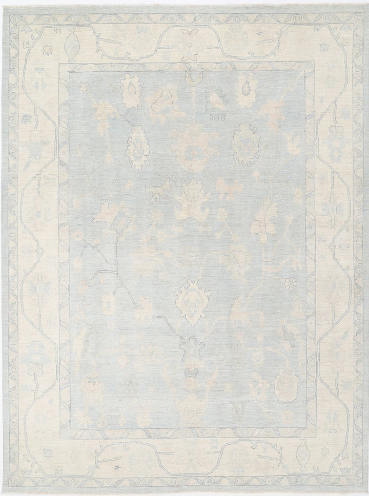 Hand Knotted Oushak Wool Rug 10' 3" x 13' 7" - No. AT73791