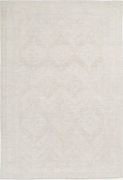 Hand Knotted Oushak Wool Rug 6' 3" x 9' 2" - No. AT66679