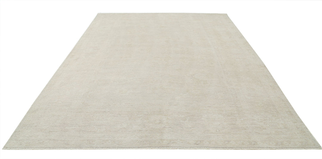 Hand Knotted Oushak Wool Rug 8' 8" x 11' 10" - No. AT38084