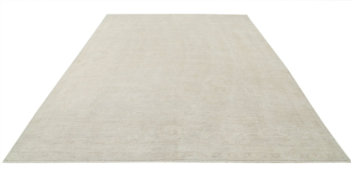 Hand Knotted Oushak Wool Rug 8' 8" x 11' 10" - No. AT38084