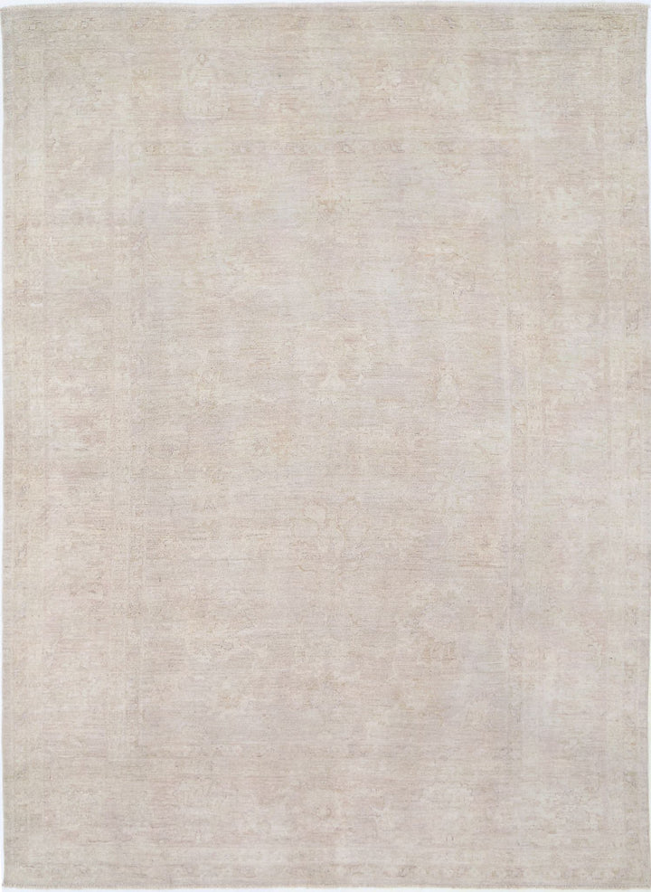 Hand Knotted Oushak Wool Rug 8' 8" x 11' 10" - No. AT38084