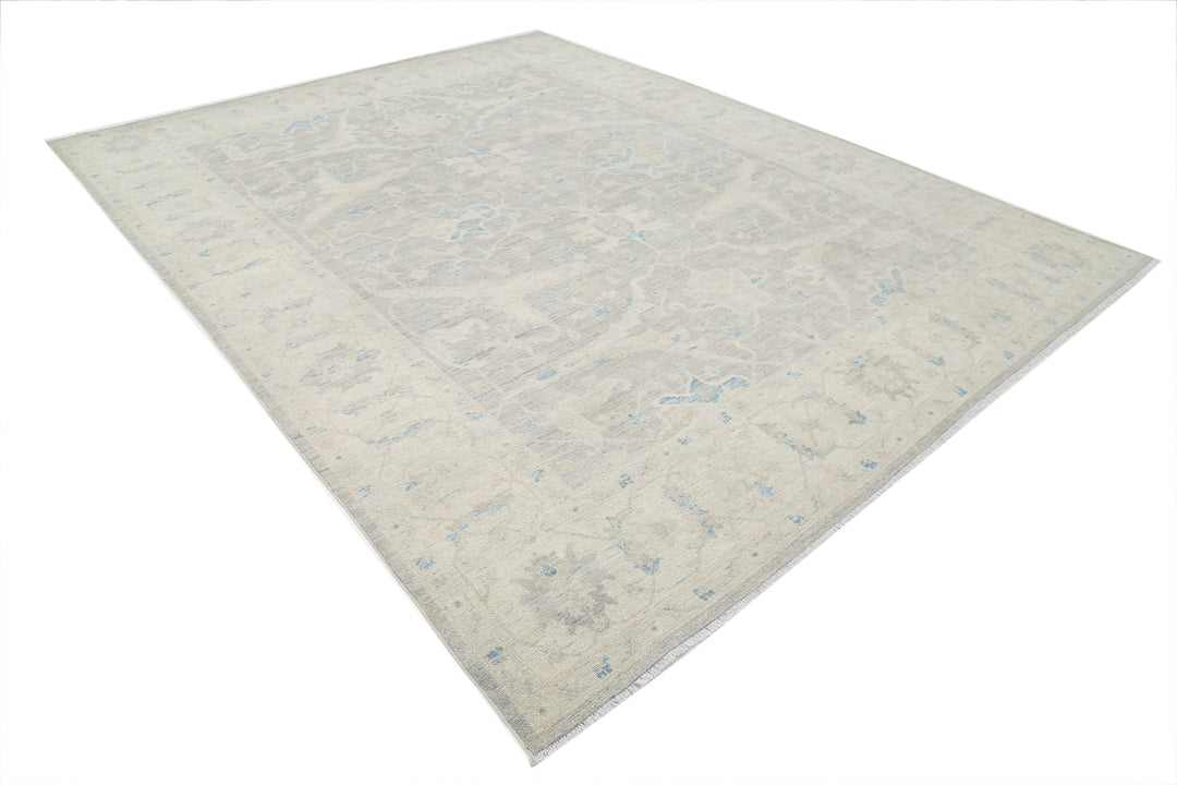 Hand Knotted Oushak Wool Rug 8' 11" x 11' 6" - No. AT81192