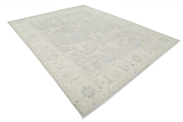 Hand Knotted Oushak Wool Rug 8' 11" x 11' 6" - No. AT81192
