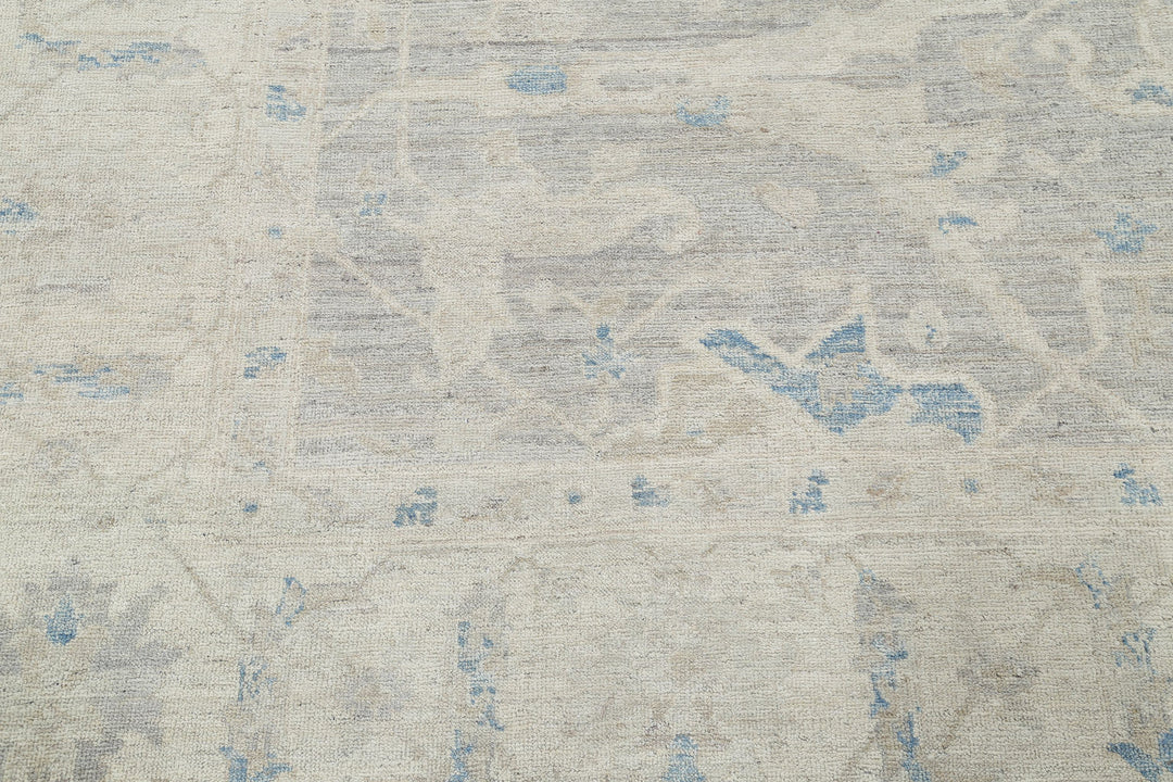 Hand Knotted Oushak Wool Rug 8' 11" x 11' 6" - No. AT81192