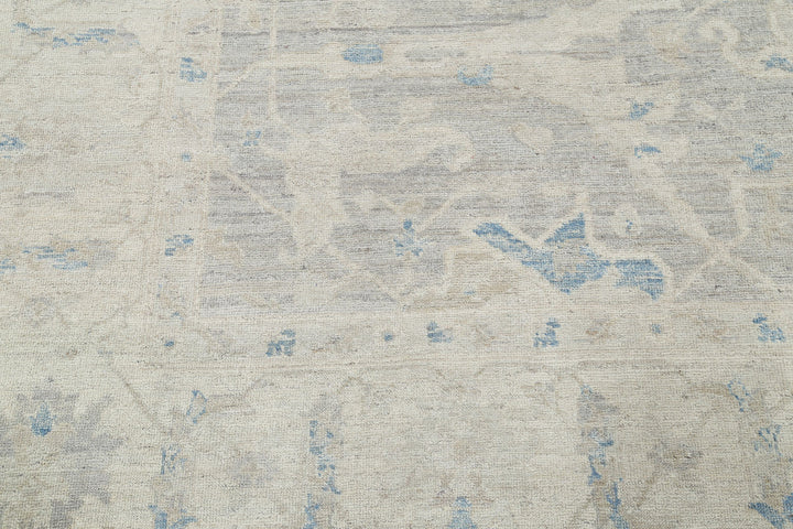 Hand Knotted Oushak Wool Rug 8' 11" x 11' 6" - No. AT81192
