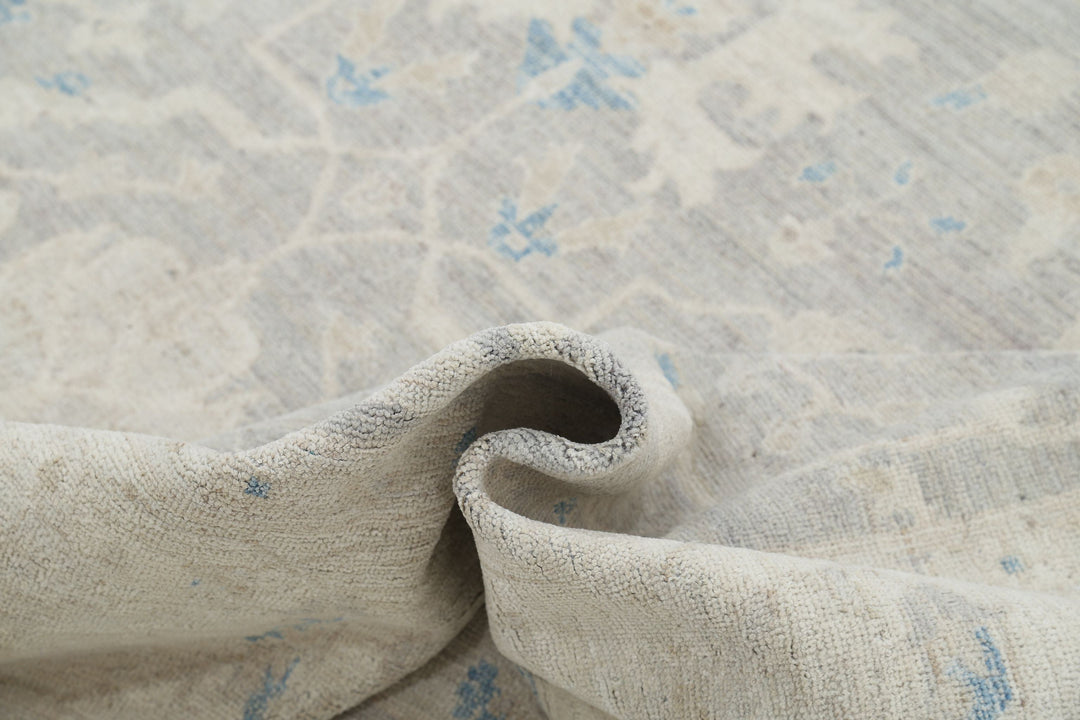Hand Knotted Oushak Wool Rug 8' 11" x 11' 6" - No. AT81192
