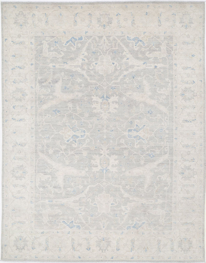 Hand Knotted Oushak Wool Rug 8' 11" x 11' 6" - No. AT81192