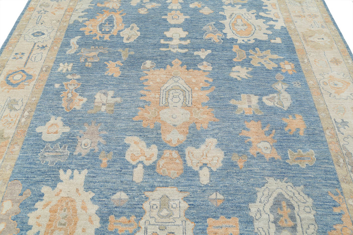 Hand Knotted Oushak Wool Rug 7' 11" x 9' 10" - No. AT20705